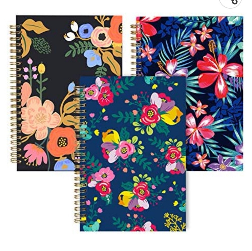 3 XYark dotted notebooks spiral